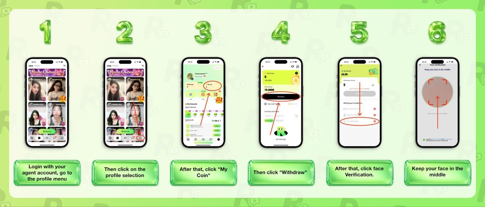 How to Complete Face Verification for Recho Live Agent