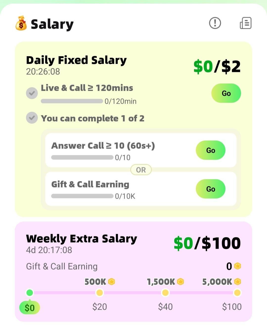 Recho Live Invitation Task interface